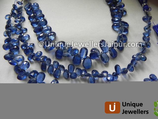 Kyanite Faceted Pear Beads